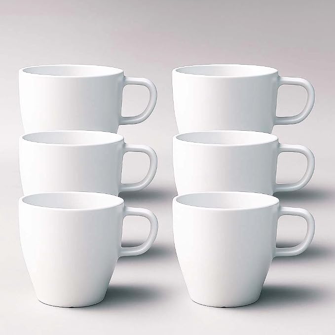 6-Pack 10oz Unbreakable Coffee Mugs, Microwave Safe Premium Drinkware, by GESHUPOR