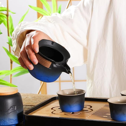 LURRIER Gongfu tea sets, Portable Ceramic TeaSet, Asian Tea sets - Image 4