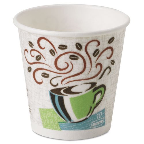 Dixie PerfecTouch 10 oz Paper Coffee Cups By GP PRO, Coffee Haze Design - Image 4