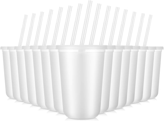 Lounsweer 30 Pcs Clear Reusable Cups by Lounsweer