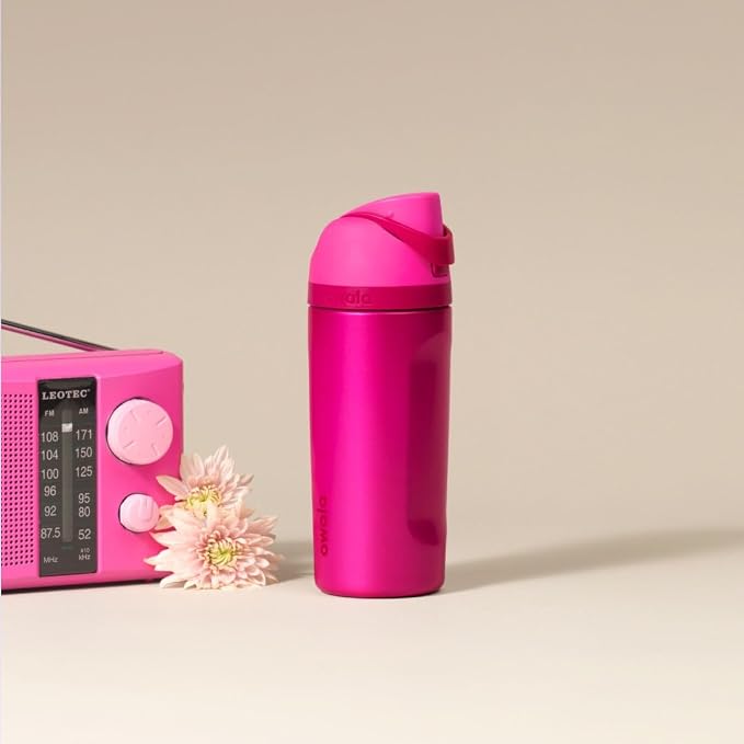 Owala FreeSip Kids Stainless Steel Water Bottle 16 oz Read My Lips - Image 8