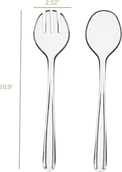 KLIFA- CONWAY series, 3 Sets of Sturdy Acrylic Salad Servers, Shatterproof - Image 3