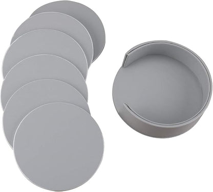 6 Pieces Grey Coasters, Coasters - Image 3