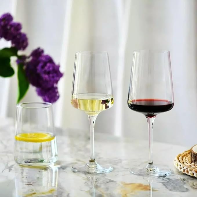 Krosno Red Wine Glasses | Elegant Design | Set of 6 | 16.9 oz | Infinity - Image 7