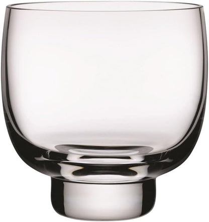 NUDE Whiskey Glasses Set of 2 – Malt 8.75 oz Handmade Lead-Free Crystal Old Fashioned Rocks Glasses for Whisky, Scotch & Bourbon – Minimalist Design, Heavy Base, Luxury Gift Set