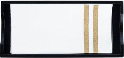 Restaurantware 9.5 x 4.25 x 2 Inch Flat Napkin Holder 1 Rectangle Wooden Napkin Holder - For Kitchen Tables or Countertops Sturdy Black Bamboo Kitchen Napkin Holder Dining Room Decor