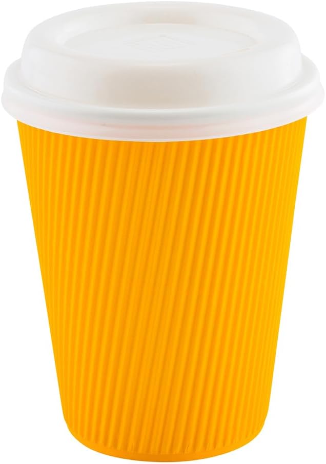 Restaurantware 12 Ounce Ripple Wall Disposable Coffee Cups, 500 Insulated - Image 13