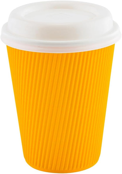Restaurantware 12 Ounce Ripple Wall Disposable Coffee Cups, 500 Insulated - Image 13