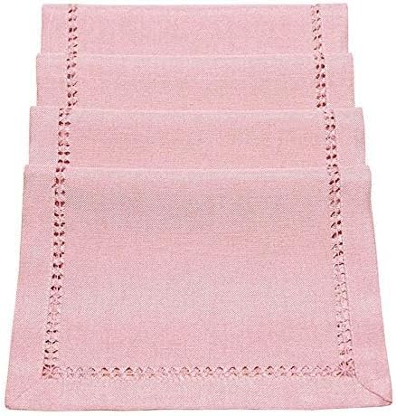 Grelucgo Handcrafted Solid Color Dining Table Placemats, Double-Hemstitched) - Image 2