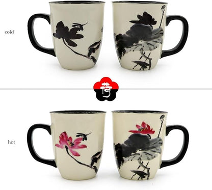 Lotus Magic Color Changing Coffee Mug, 16 oz | Ceramic Tea Mug - Image 5