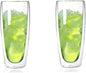 Asng Glass Coffee Mugs, Double Wall Insulated Thermal Cups Drinking Glasses by Asng