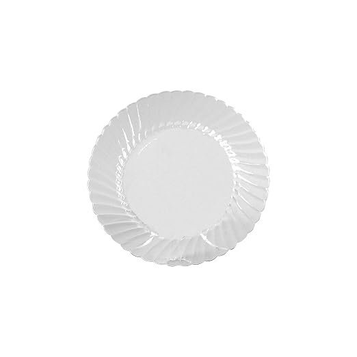 Classicware Clear Plastic 9" Dinner Plates, Bulk Case of 180, Round Heavyweight by Waddington%C2%AENorthAmerica