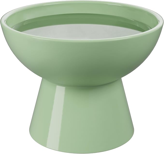 LoeJan Elevated Cat Food and Water Bowls Set, Extra Wide and Raised Ceramic by LoeJan