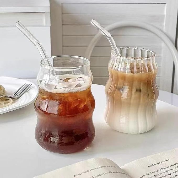 Mixed Drinkware Sets Glass Cups Set of 2 by SiegenPro