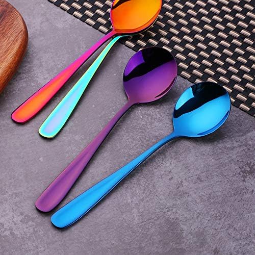 Buyer Star Bouillon Spoon Sets, 7-Inch Round Soup Spoons, Stainless Steel - Image 3
