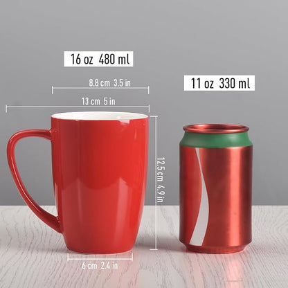 homEdge Porcelain Mug Set, 16 Ounces Cup - Image 5