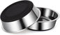Dog Bowls Durable Heavy Duty Stainless Steel Dog Bowls Non-Slip Basic Bowl for Dogs with Rubber Base (2 Pack, 2 Cups)