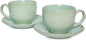 Bosmarlin Ceramic Cappuccino Cup and Saucer Set of 2, 10 Oz, Coffee Cups by Bosmarlin