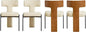 Beige Dining Chairs Set of 4,Faux Leather Dining Chairs with Soft Cushion,Comfortable Upholstered Armless Dining Room Chairs with Curved Plywood Back