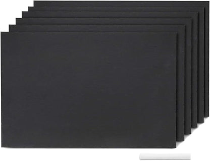 Navaris Natural Slate Serving Plates - Set of 6 Place Mat Serving Trays - Medium Rectangular Stone Table Mat Serving Platter Tiles - 11.8" x 7.8"