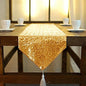 ShinyBeauty Sequin Table Runner Gold 12x72 Inch Glitz Metallic Table Cover by ShinyBeauty