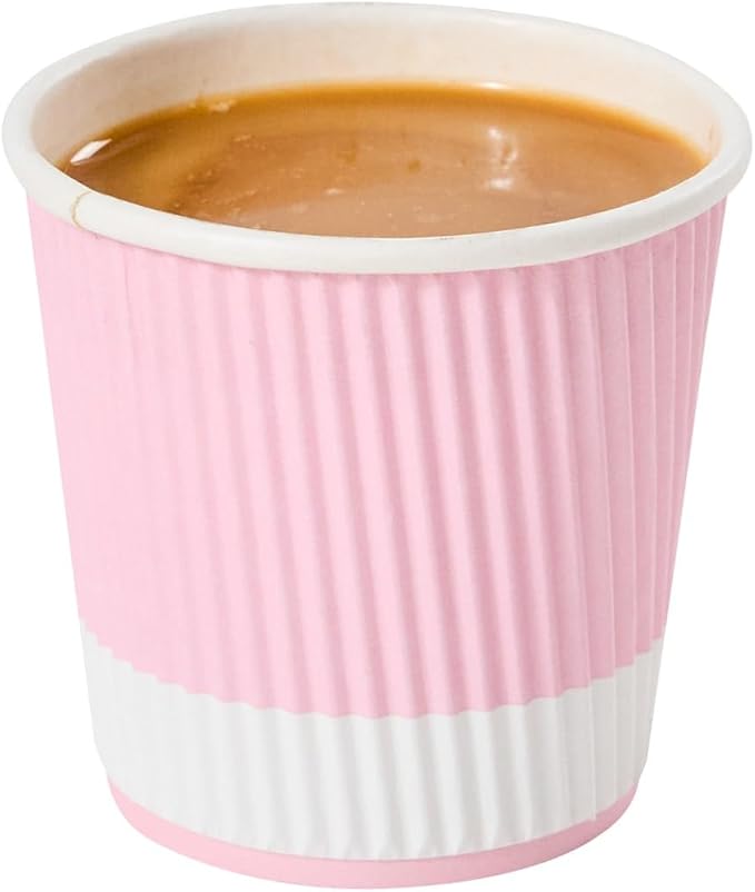 4 oz Light Pink Paper Coffee Cup by Restaurantware