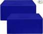 HolidayIdeas Royal Blue Fitted Tableclothes - 72 x 30 Inch - 2 Pack Rectangle Table Covers for 6 Foot Tables, Polyester Fabric Tablecloths for Parties, Holiday Dinner, Trade Show