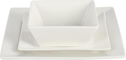 Gibson Home Zen Buffet Hard Square Porcelain Chip and Scratch Resistant - Image 6