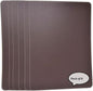 Nikalaz Set of 6 Placemats Made of Recycled Leather (18"x13", Brown)