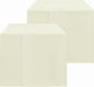 HolidayIdeas 2 Pack Square Fitted Table Covers - 34 x 34 Inch -Card Table Clothes Washable Tablecloth Protectors for Parties, Holiday Dinner, Trade Show, Vendor Stand, Butter Cream