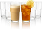 LEMONSODA Stackable Iced Coffee Glasses Set of 6, 48-15 and 21oz Drinking Glasses for Lattes, Tea, Coffee, and Water (21oz, Set of 6) | Modern, Stackable, Cups, For Any Drink, Water, Coffee