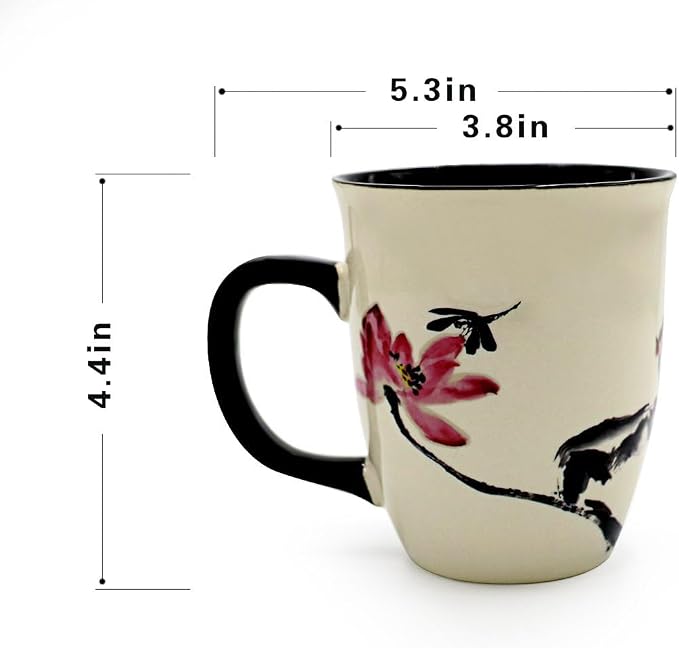 Lotus Magic Color Changing Coffee Mug, 16 oz | Ceramic Tea Mug - Image 3