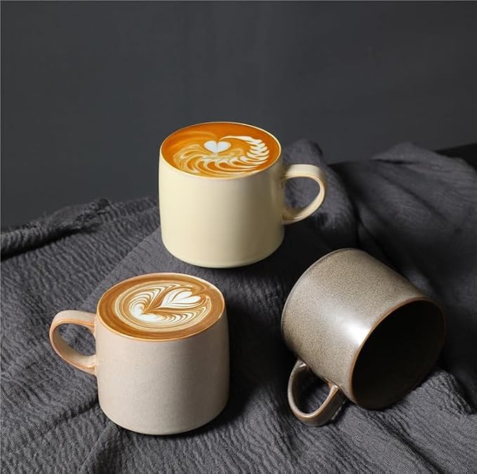 12oz Japanese Style Minimalistic Asian Rustic Reactive Glaze Ceramic Pottery - Image 5