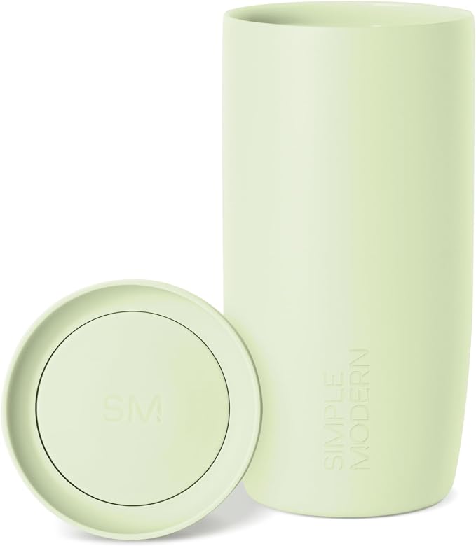 Simple Modern Insulated Travel Coffee Mug 360° Lid | 16oz | Green | Voyager by Unknown