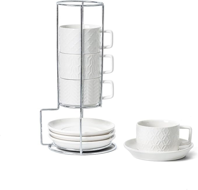 Sureasy 4 Ounce Ceramic Espresso Cups Set of 4 by Sureasy