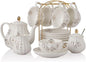 Porcelain Tea Sets British Royal Series, 8 OZ Cups & Saucer Service by Sweejarco1949
