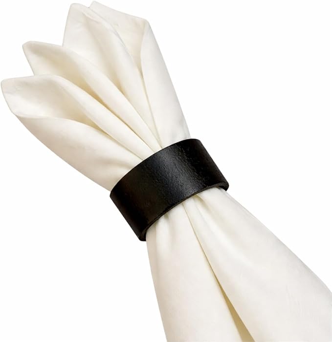 Handmade Black Plan Wooden Napkin Ring Made by Artisan Beautifully Crafted and - Image 3