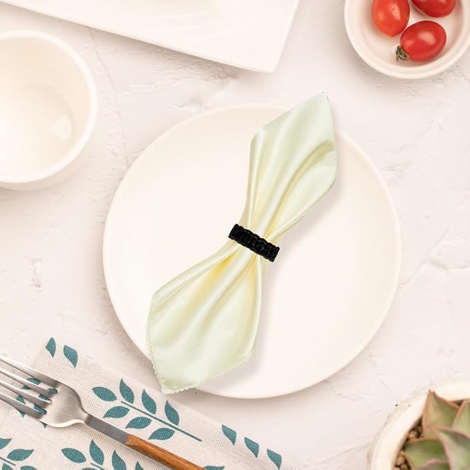 Meplait Napkin Rings Set of 12, Boho Napkins Holders Ring - Image 2