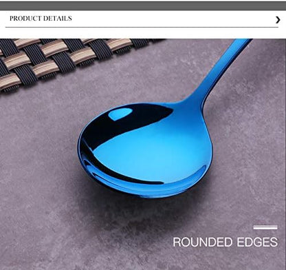 Buyer Star Bouillon Spoon Sets, 7-Inch Round Soup Spoons, Stainless Steel - Image 5