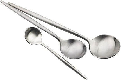 JASHII Luxury Flatware, Silverware Sets, 6-pieces Elegant Cute 18/10 Stainless Steel Silverware Set for Eating Home Kitchen Hotel Restaurant, Service Sets for 1 People, Dishwasher Safe