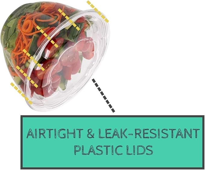 Disposable Plastic Salad Bowls - Image 6