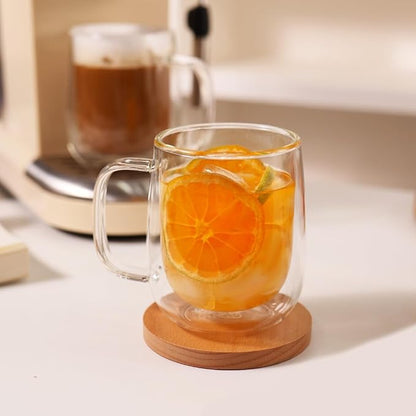 CNGLASS Large Double Wall Glass Coffee Mug 15.2oz - Image 6