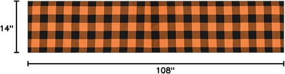Tosewever Halloween Buffalo Check Plaid Table Runner, Cotton Polyester Blend - Image 9
