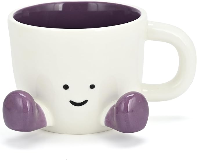 Coffee Mugs, Cute funny Mug For Women, 380ml Unique Ceramic Coffee Tea Cups by EWCEFIE