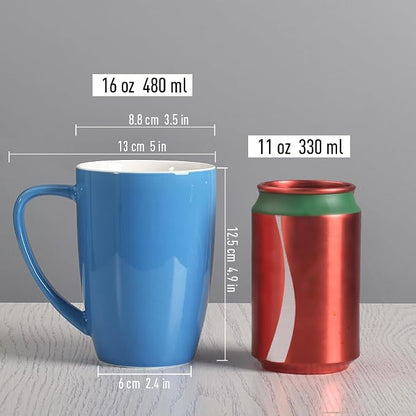 homEdge Porcelain Mug Set, 16 Ounces Cup - Image 5