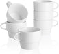 Sweese 10 oz Stackable Porcelain Coffee Mugs, Tea by Sweese