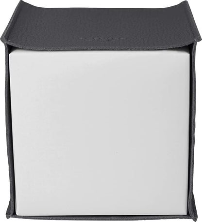 Carrotez Tissue Box Cover, [Refined] Modern PU Leather Square Tissue Box Holder - Decorative Holder/Organizer for Bathroom Vanity Countertop, Night Stands, Office Desk & Car 5"X5"X5" - Charcoal