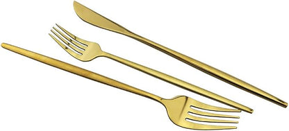 Shiny Gold Silverware Set, JASHII 20-Piece Stainless Steel Satin Finish - Image 7