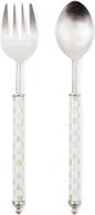 MACKENZIE-CHILDS Supper Club Salad Serving Set, Fork and Spoon Salad Servers by Unknown