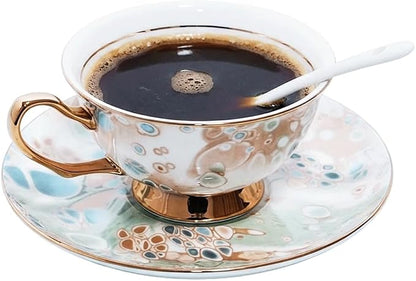 Bone China Tea Cup and Saucer Set by STAREARTH
